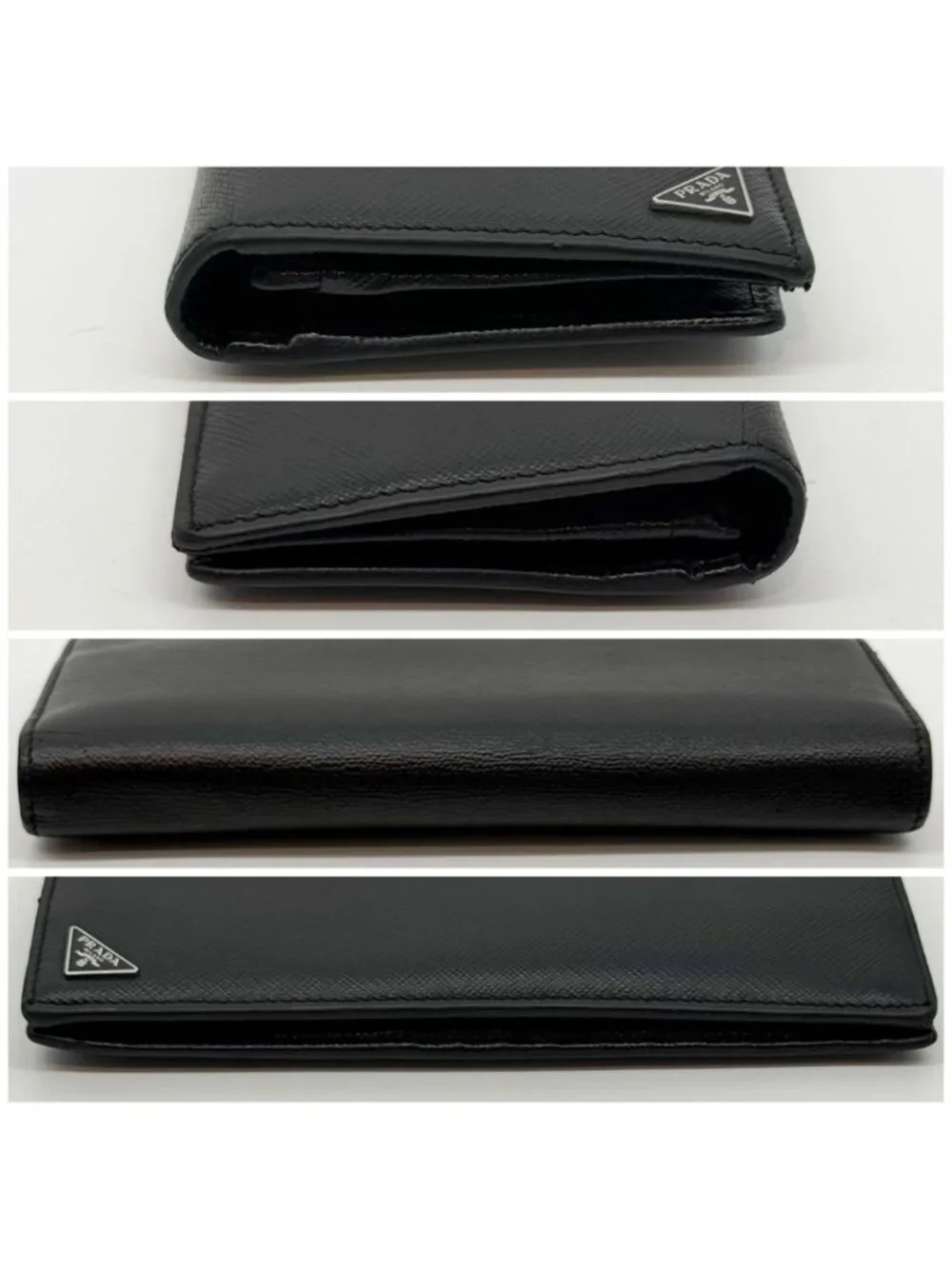 Prada Saffiano Wallet Triangle Logo